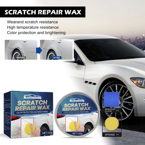 Rayhong Car Scratch Repair Wax Kit Grinding Paste Paint Care Auto Body Compound Polishing Cleaner Auto Polishes Care Set Repair Tool 120g